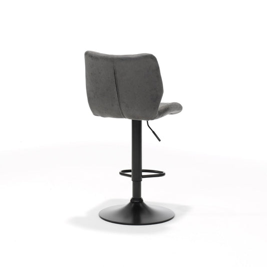 Barkruk Bobby in zwart met antraciet bekleding