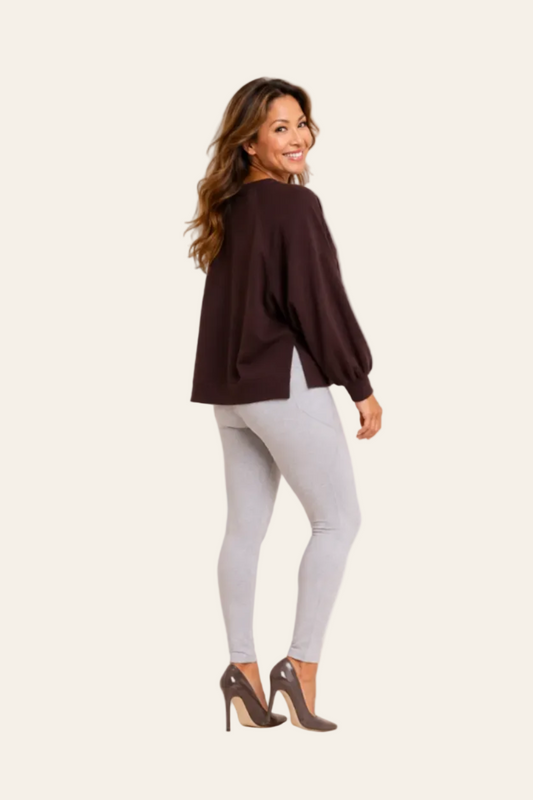 Oversized sweater met zijsplitten