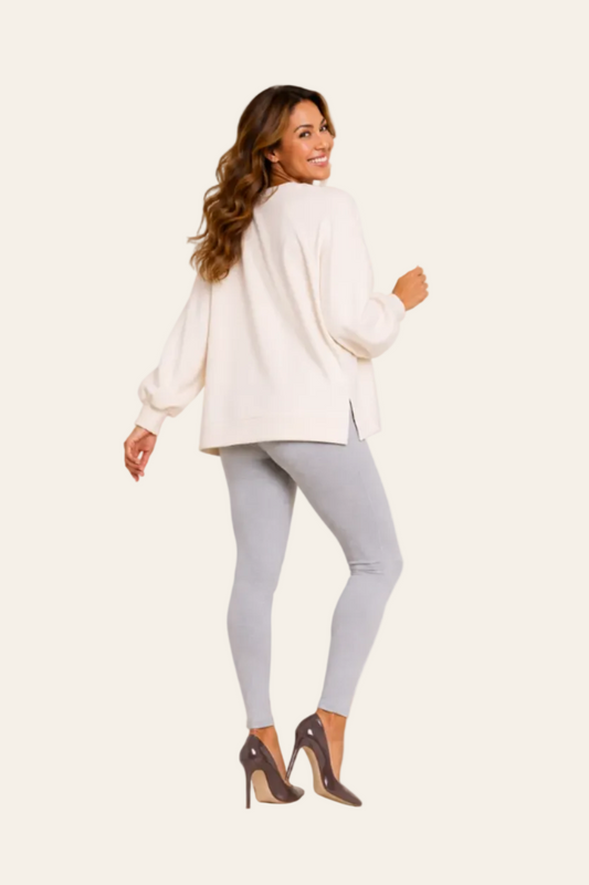 Oversized sweater met zijsplitten