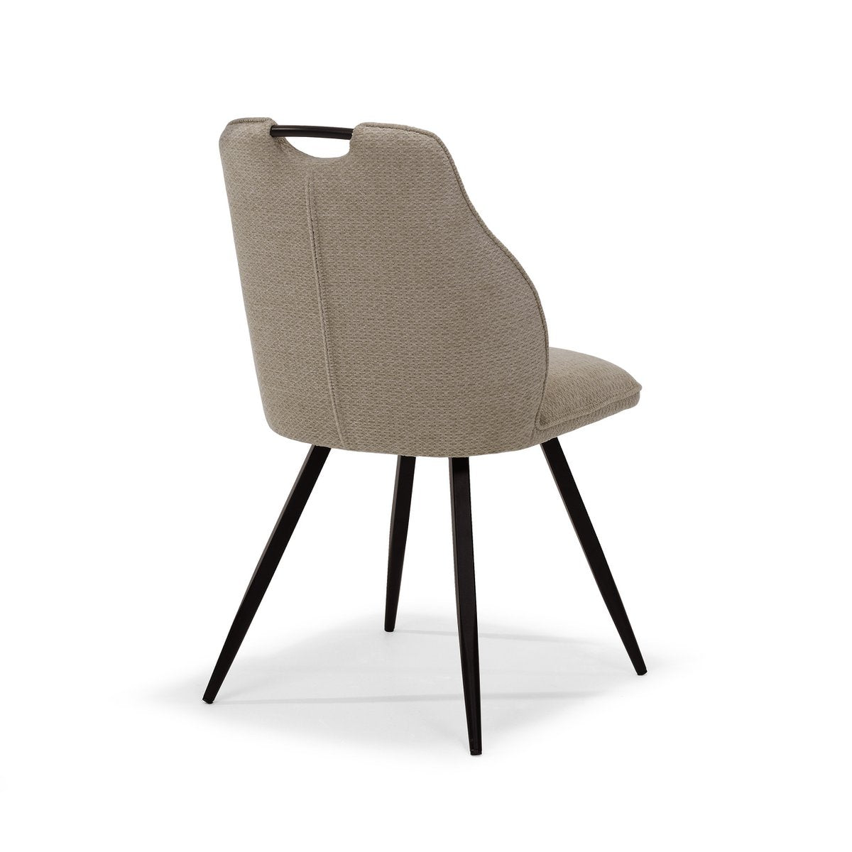 Comfortabele stoel in zwart met taupe bekleding
