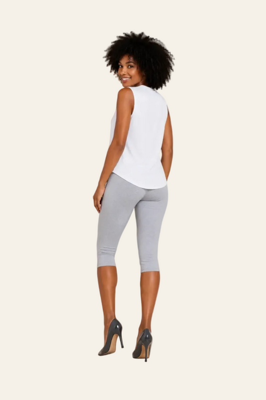 Viscose top met v-hals