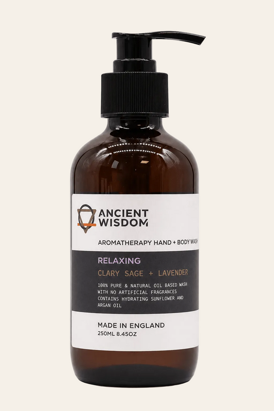 Aromatherapie hand en douchegel met salie en lavendel geur