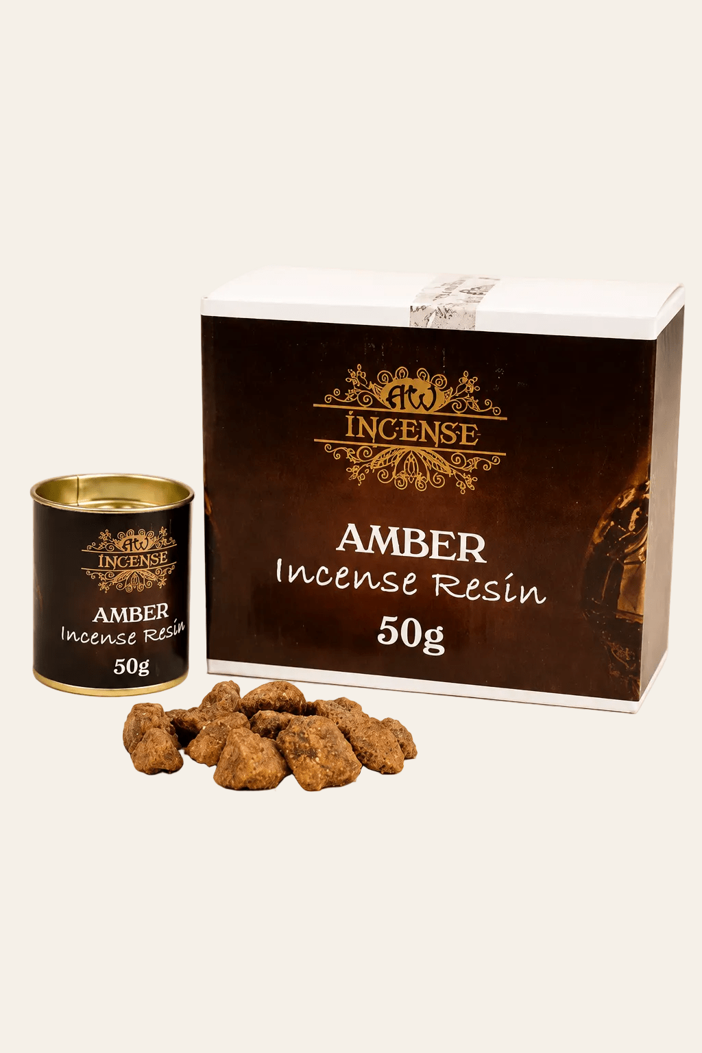 Aw incense Amber Resin barnsteenhars voor wierookbranders en geurpotjes 50g
