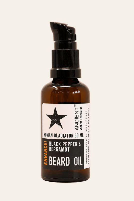 Baardolie met zwarte peper en bergamot geur