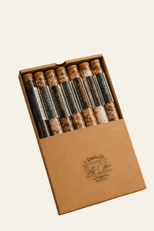 Badzout in flesjes geschenkset 7 stuks