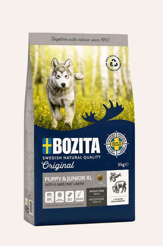 Bozita Original puppy junior xl hondenvoer lam tarwevrij 3kg