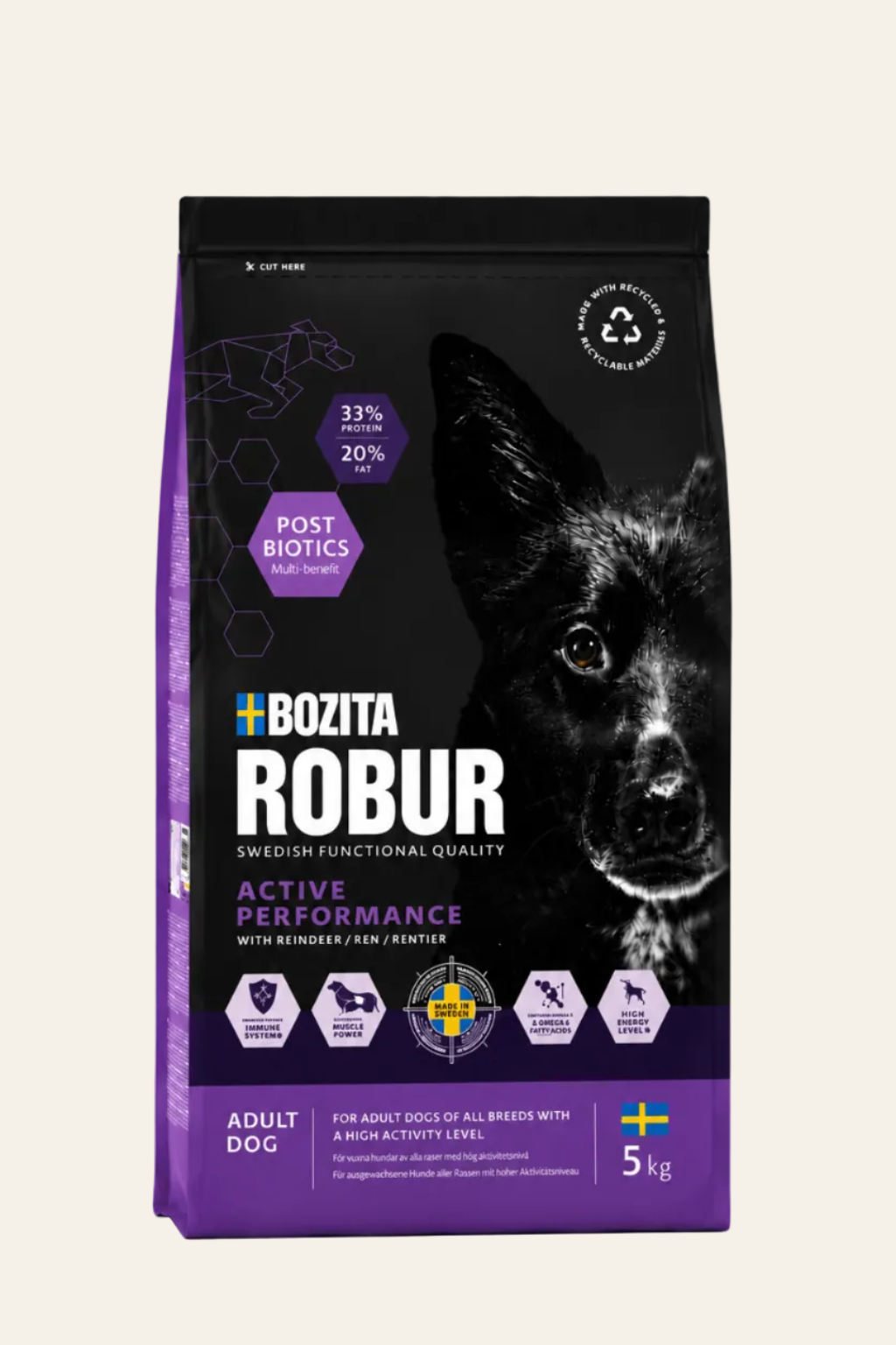 Bozita Robur Performance hondenvoer voor actieve honden