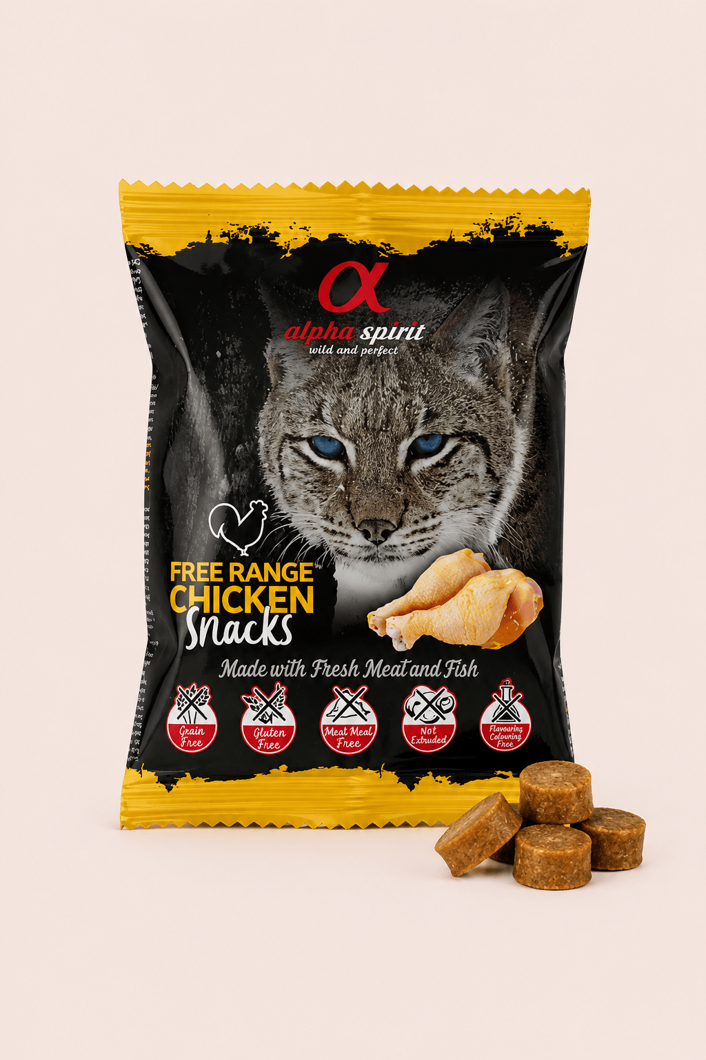 Alpha Spirit kattensnack met vrije uitloop kip 50 g