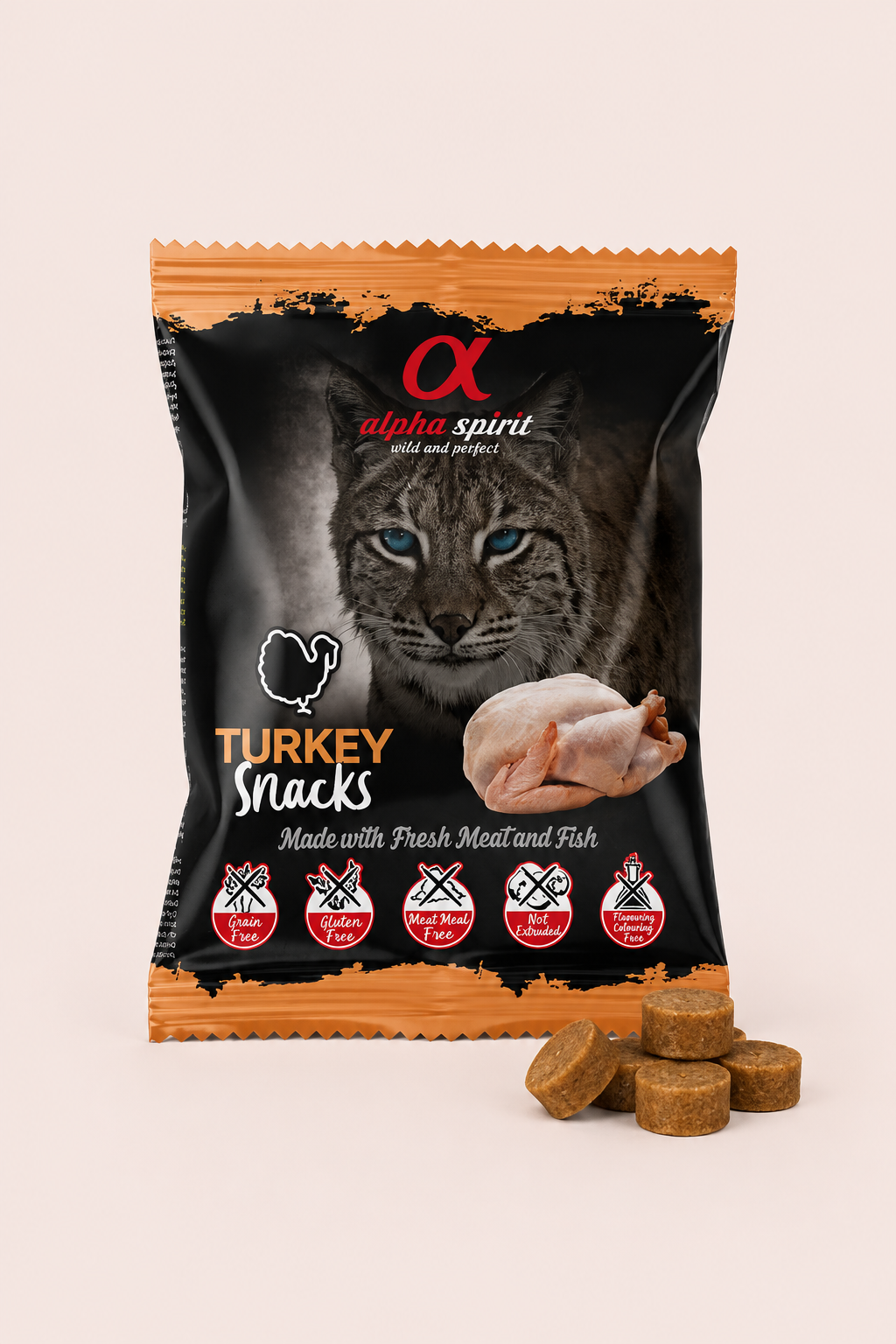 Alpha Spirit cat snacks kalkoen 50 g