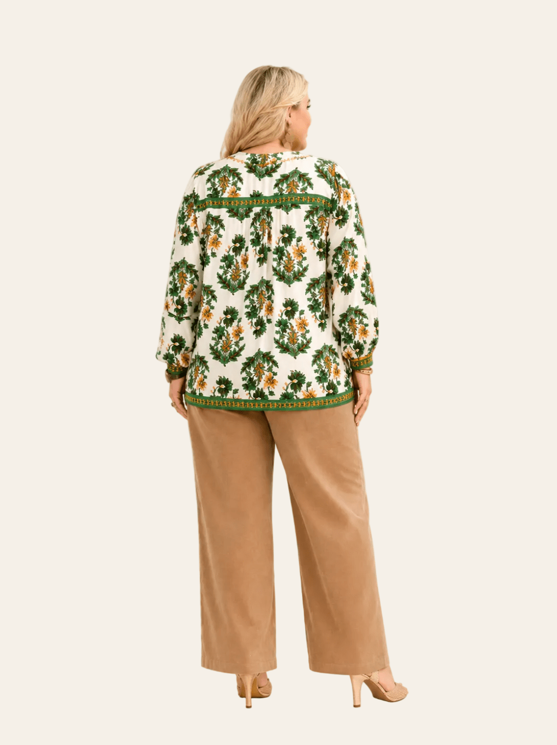 Blusa floral verde