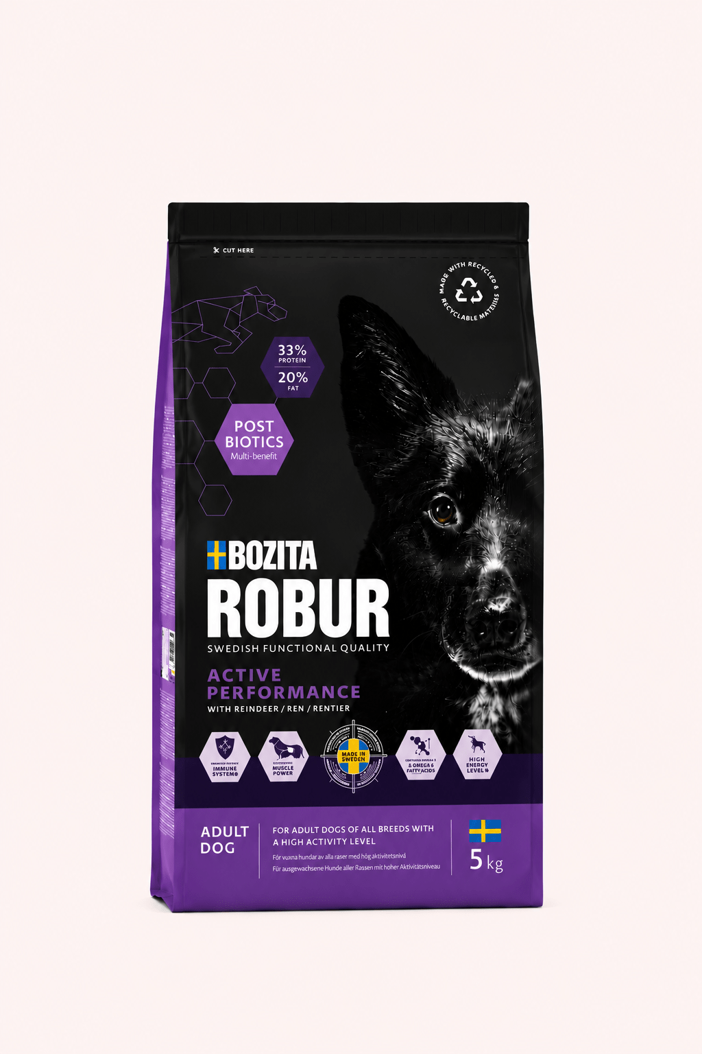 Bozita Robur Performance hondenvoer voor actieve honden