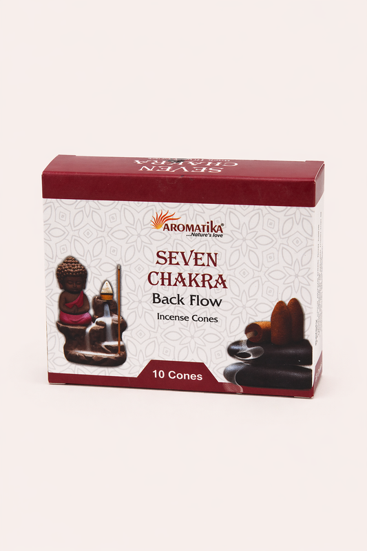 Aromatica terugstroom wierookkegels 7 chakra's