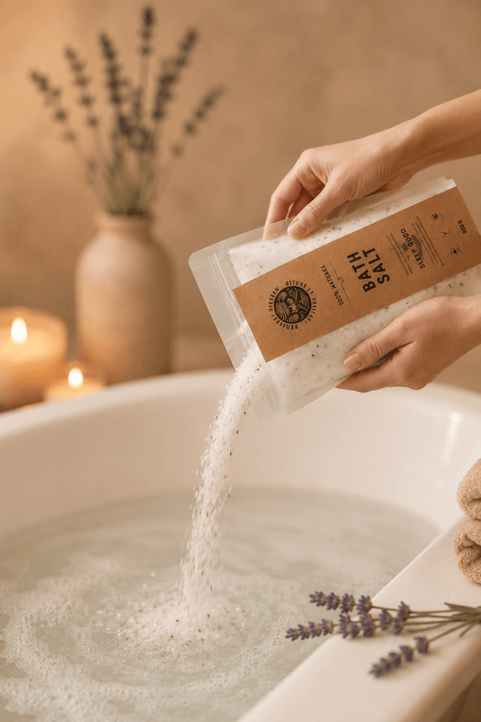 Sales de baño de aromaterapia de lavanda para dormir