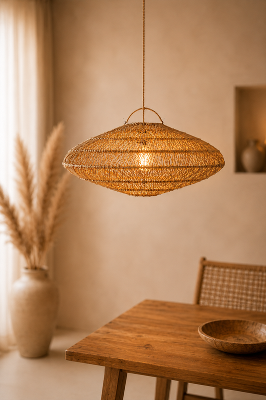 Macaron hanglamp naturel rotan