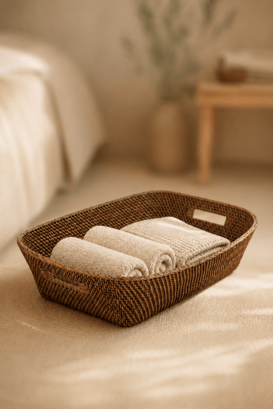 Rotan wasmand naturel bruin