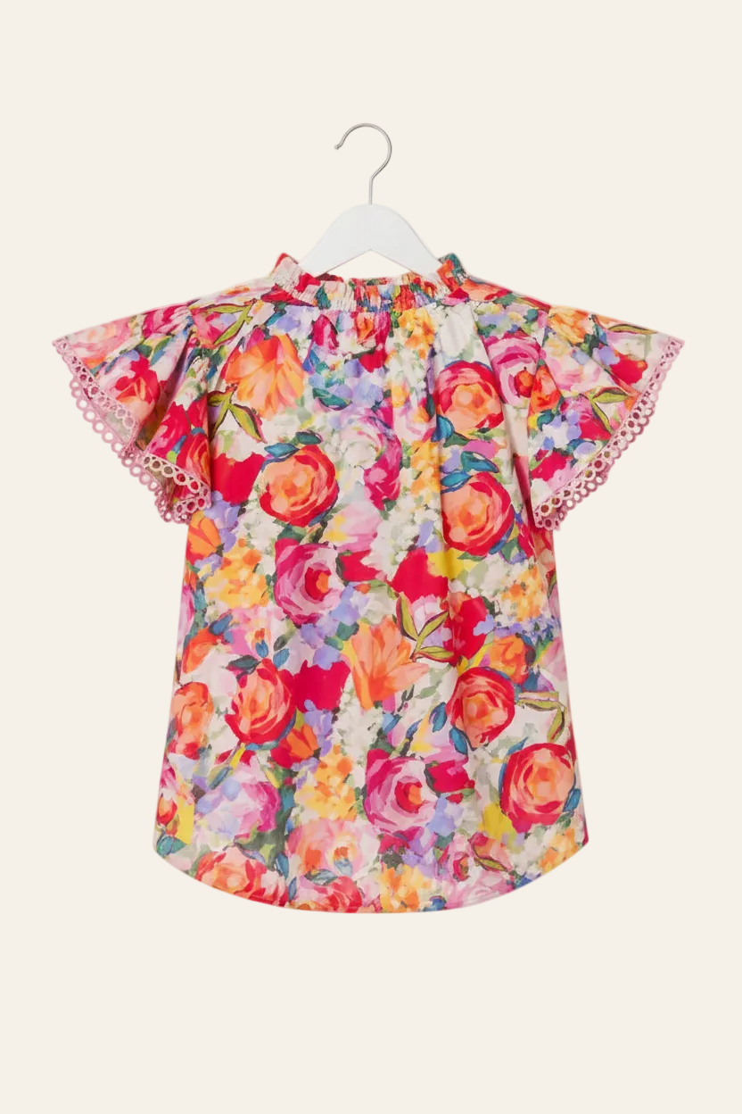 Blouse met bloemenprint