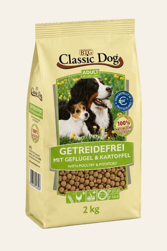 Classic Dog graanvrij hondenvoer met gevogelte en aardappel 2kg