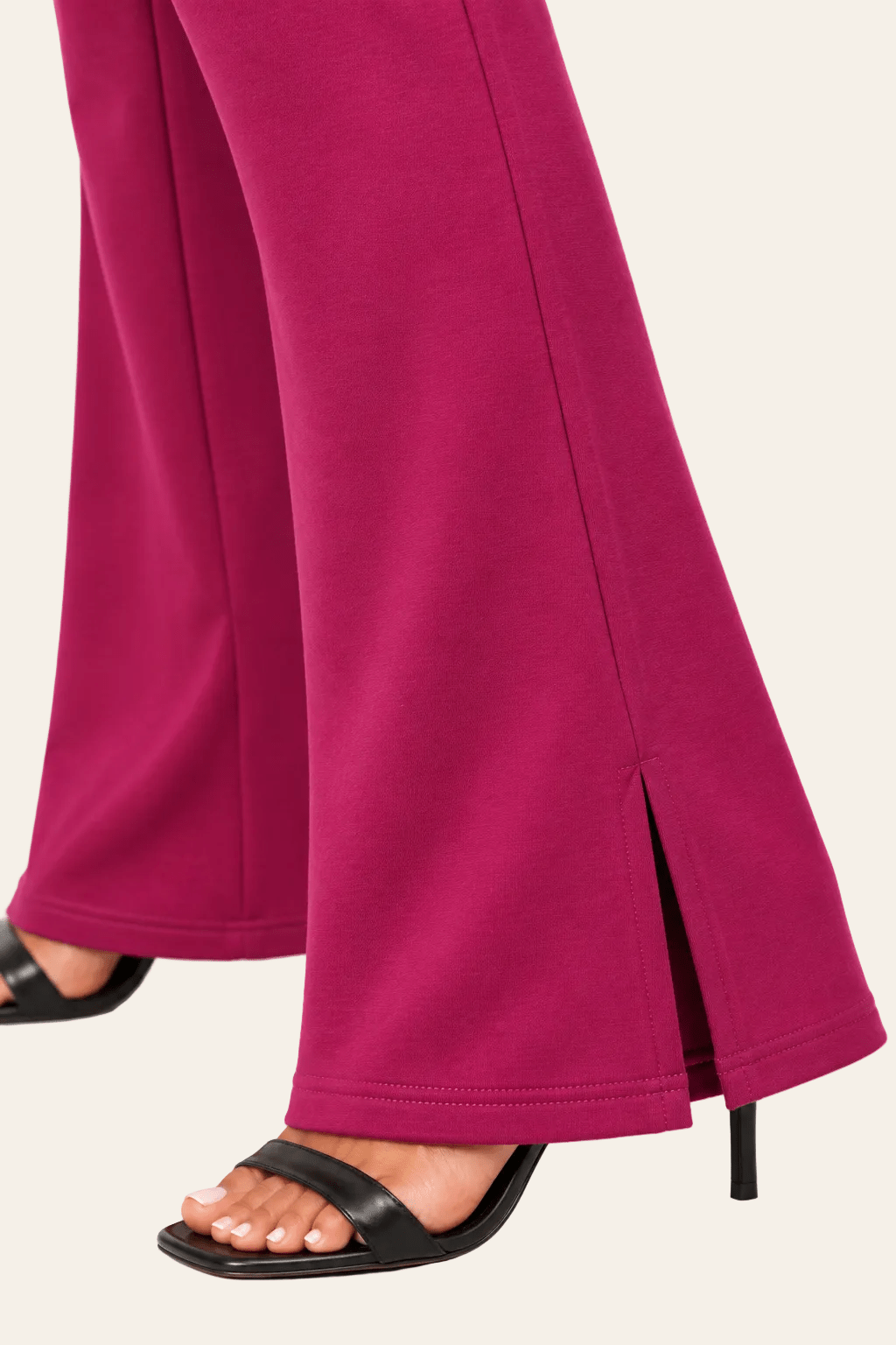 Damesset met palazzo broek en blazer in roze