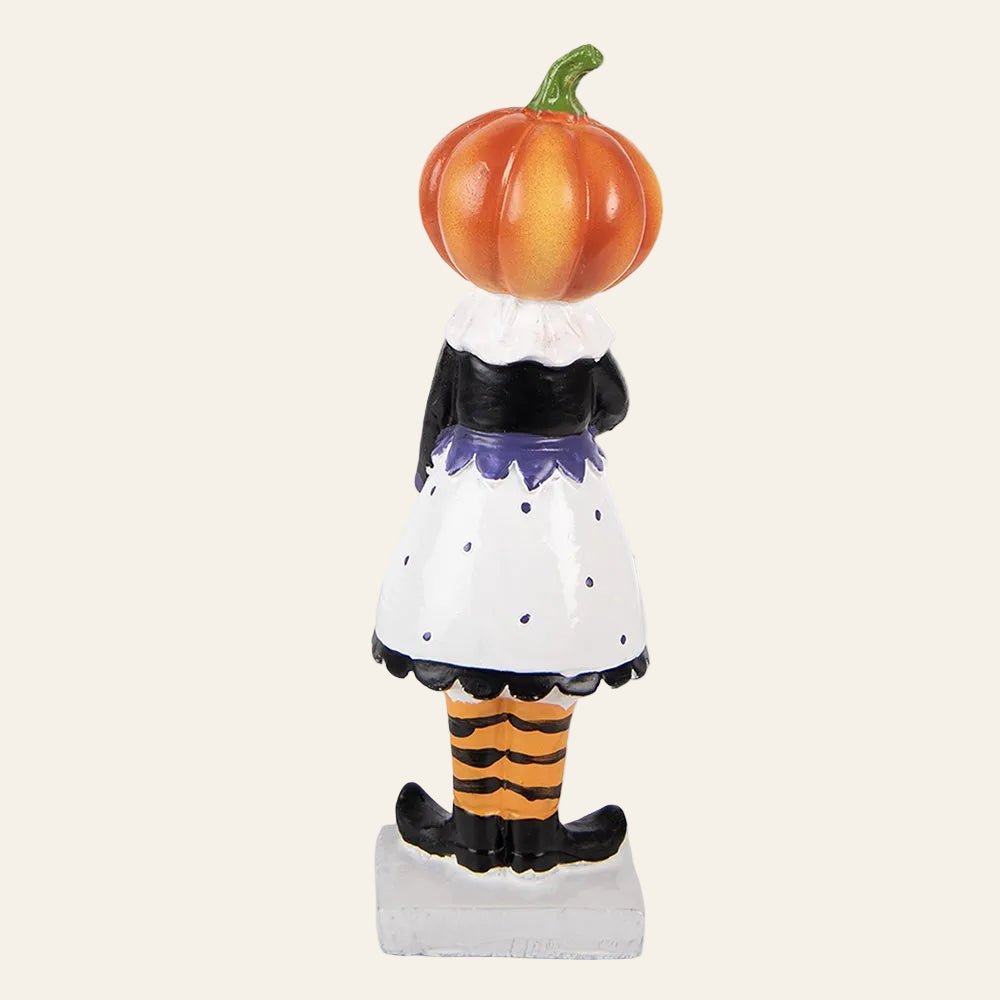 Decoratief vrouwenfiguur met pompoenhoofd voor halloween
