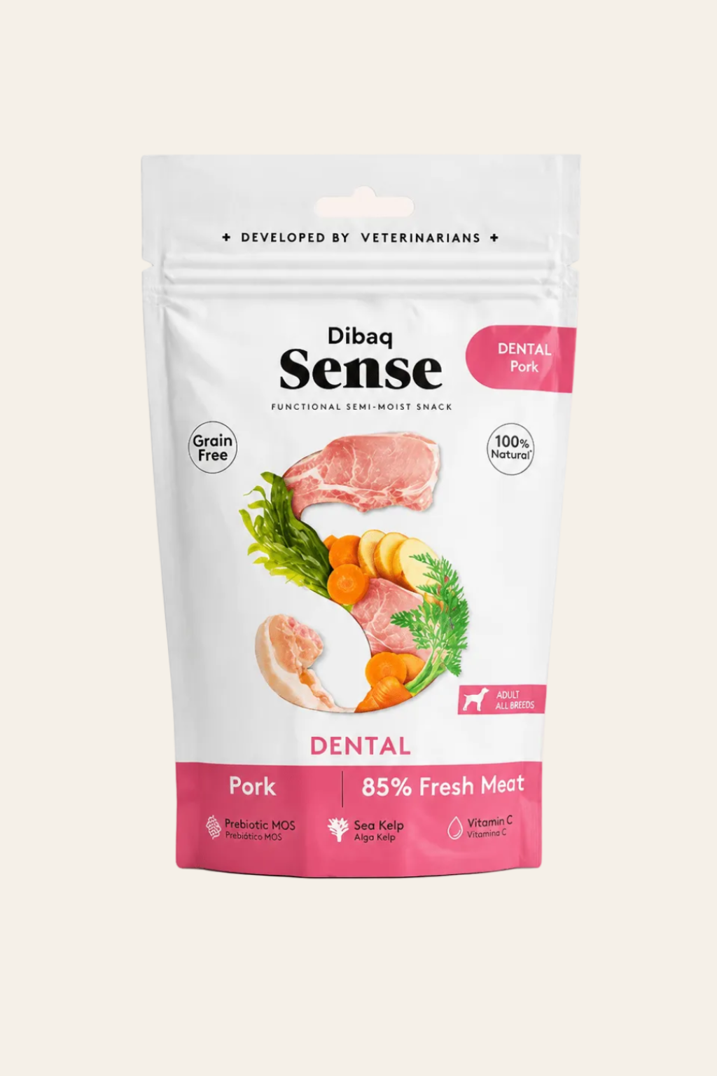 Dibaq Sense tandverzorging hondensnack met varken 100 g