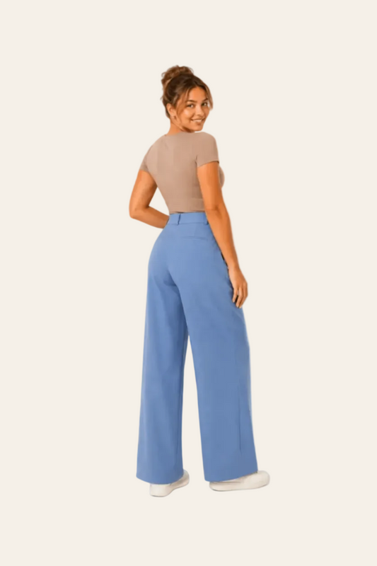 Elegante damesbroek met wijde pijpen
