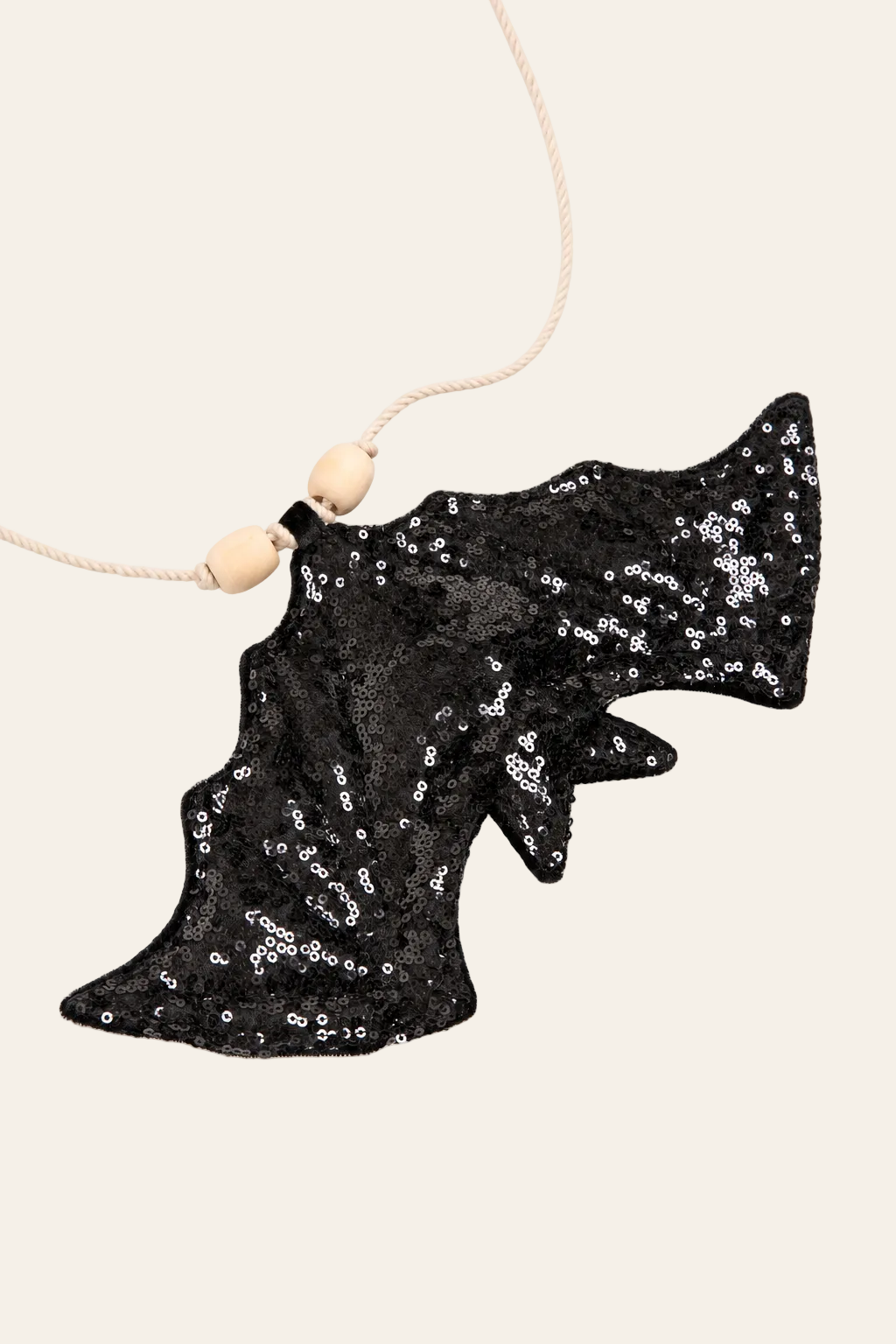 Halloween slinger met vleermuizen met aan de binnenkant versierd met pailletten