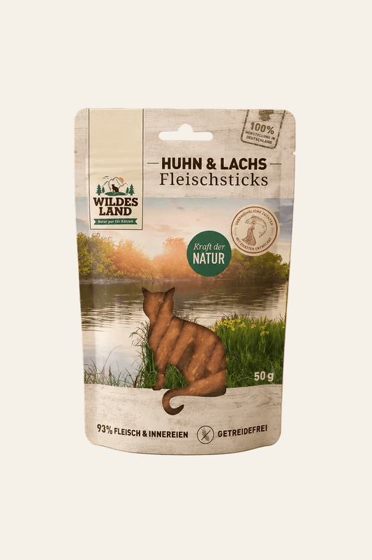 Wildes land cat meat sticks kip & zalm 50 g