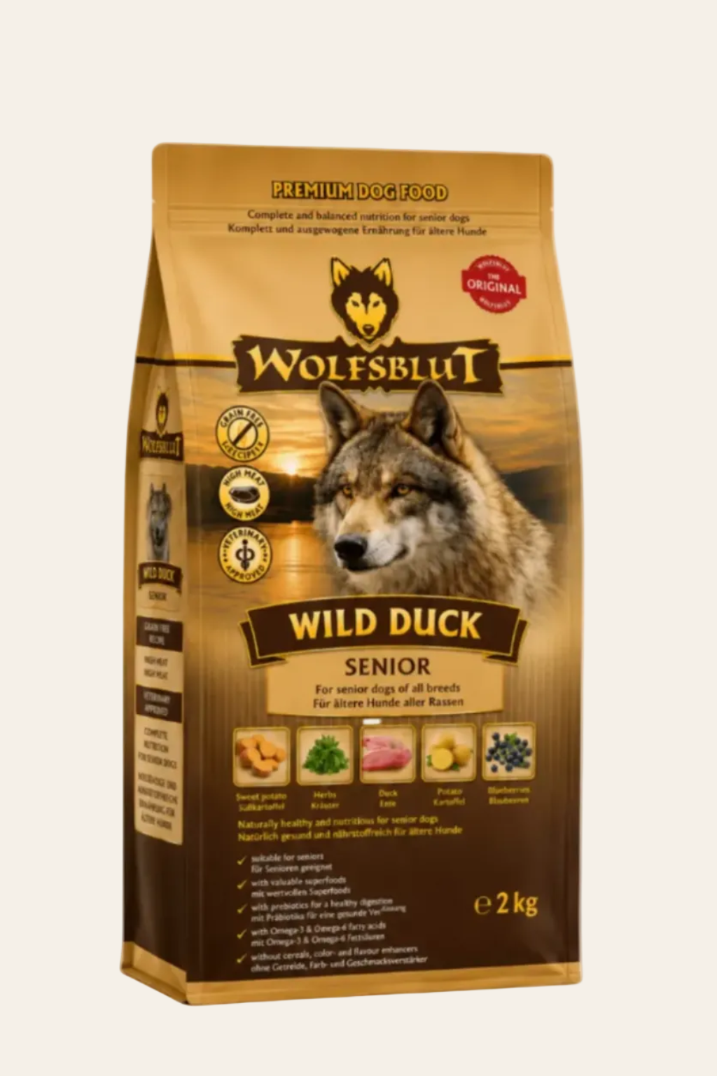 Wolfsblut Wild Duck Senior graanvrij hondenvoer 2 kg