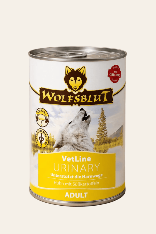 Wolfsblut vetline urinary adult kip met zoete aardappel 6x395g