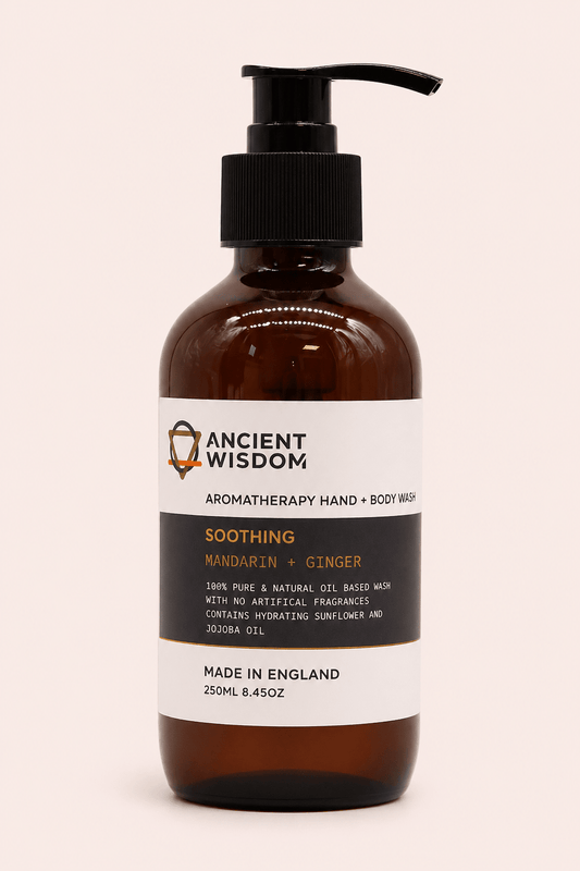 Gel de manos y ducha de aromaterapia con mandarina y jengibre