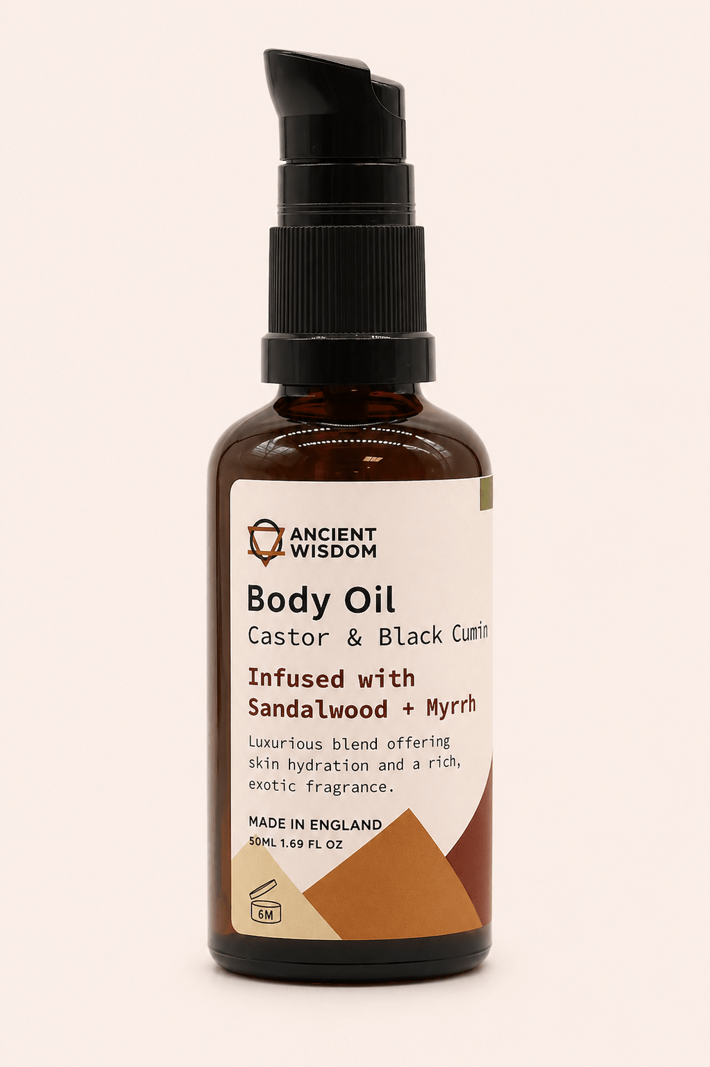 Biologische bodyolie met sandelhout en mirre