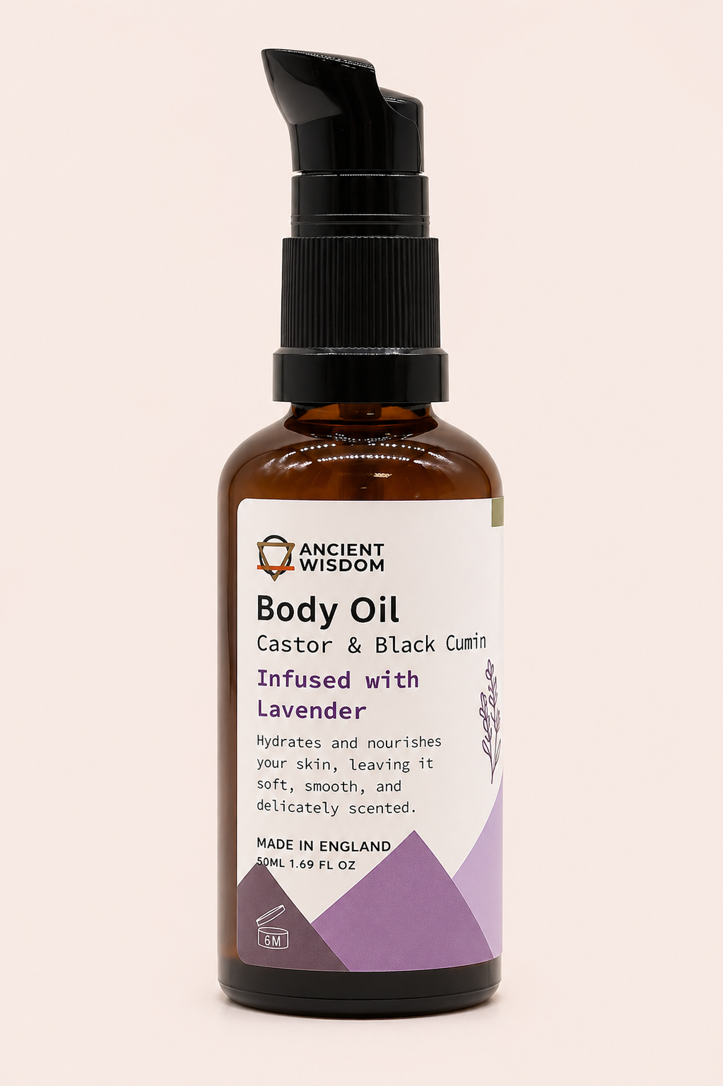 Biologische bodyolie met lavendel