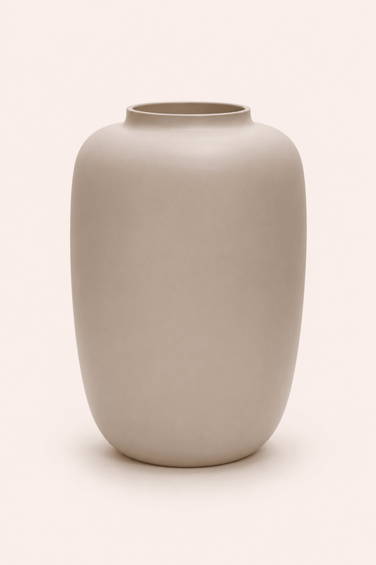 Jarrón Artic marfil mate