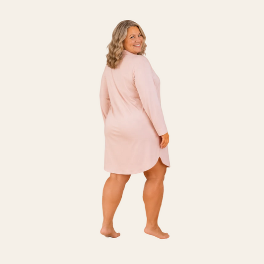 Tencel nachthemd dames poederperzik
