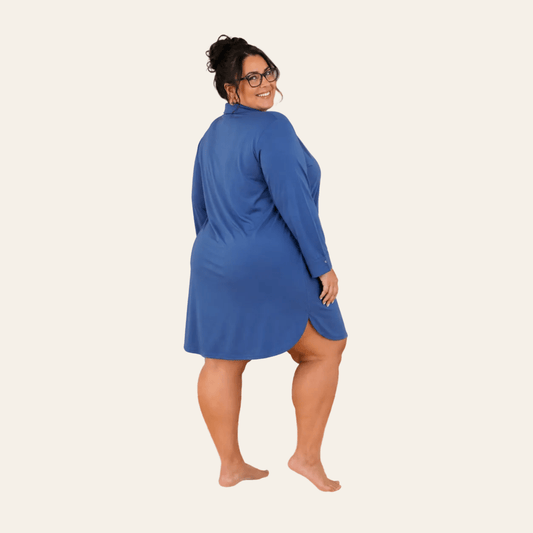 Camisón Tencel para mujer, azul marino