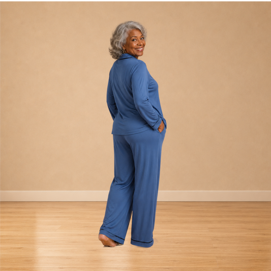 TENCEL™ Pyjama Set Dames Donker Blauw