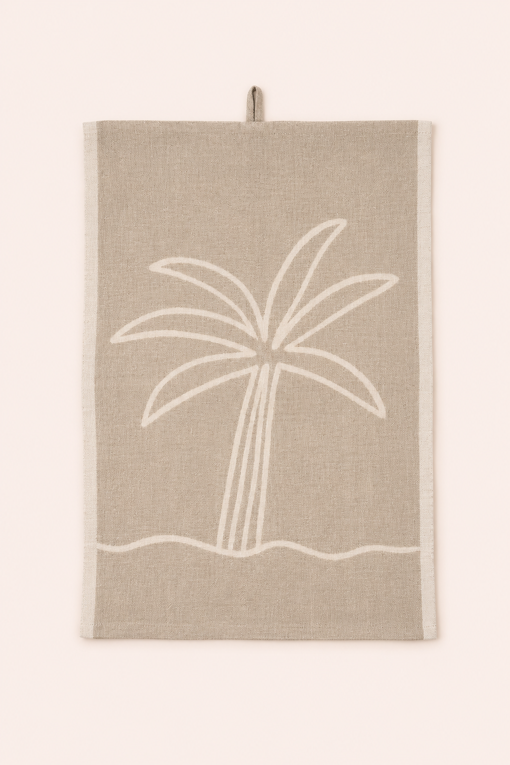 Linnen keukenhanddoek palmboom