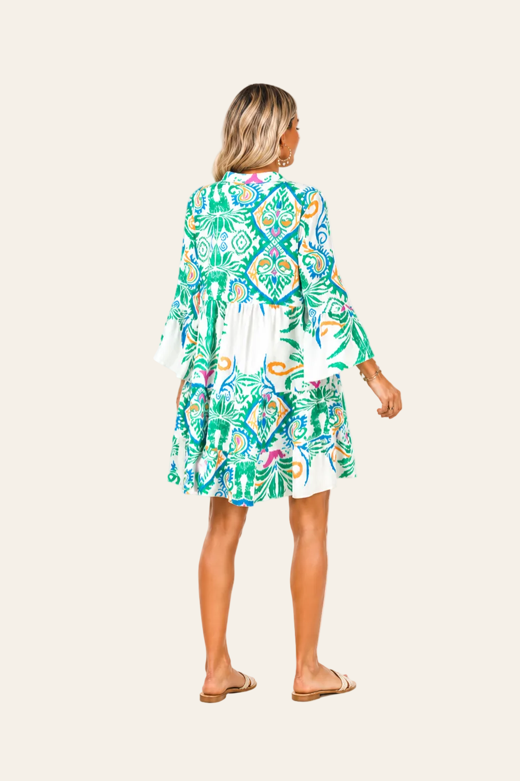 Mini jurk met tribal print