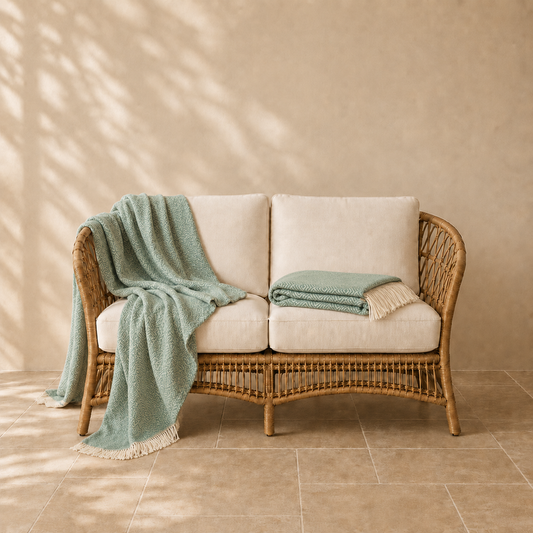 Wollen plaid venezia groen