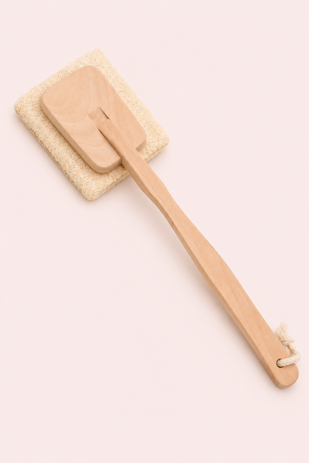 Loofah borstel met lang handvat