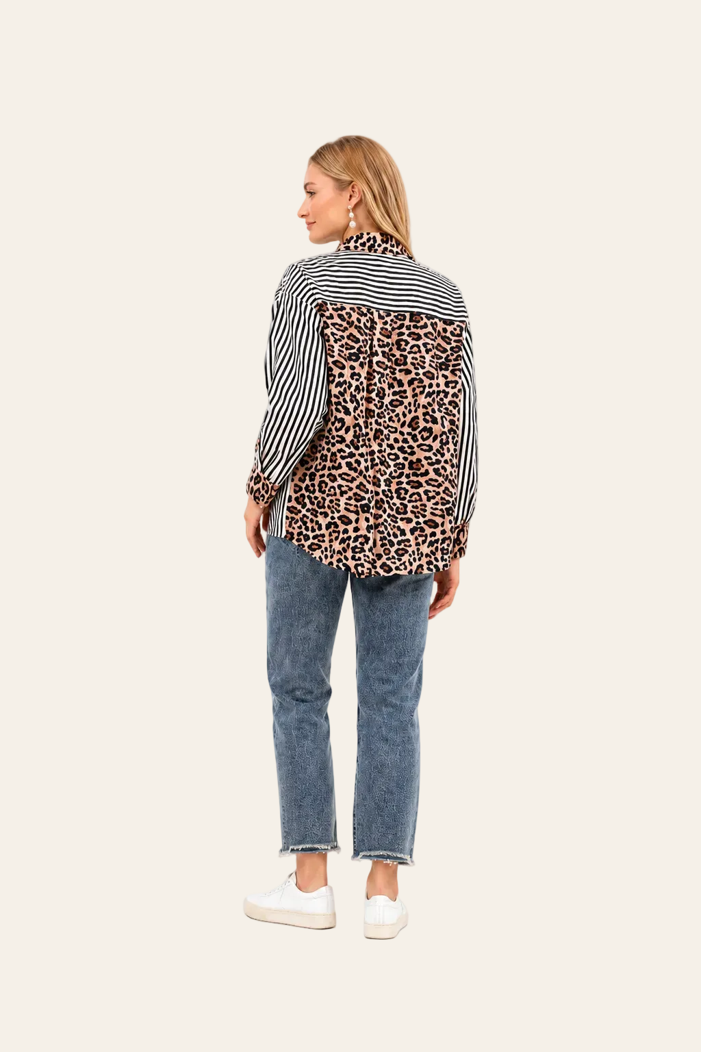 Blouse met luipaardprint