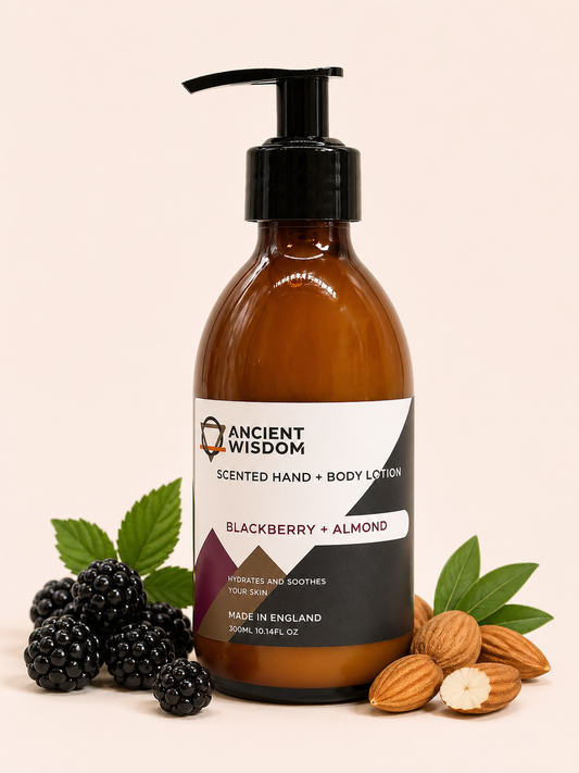 Hand en bodylotion met braambes en amandel