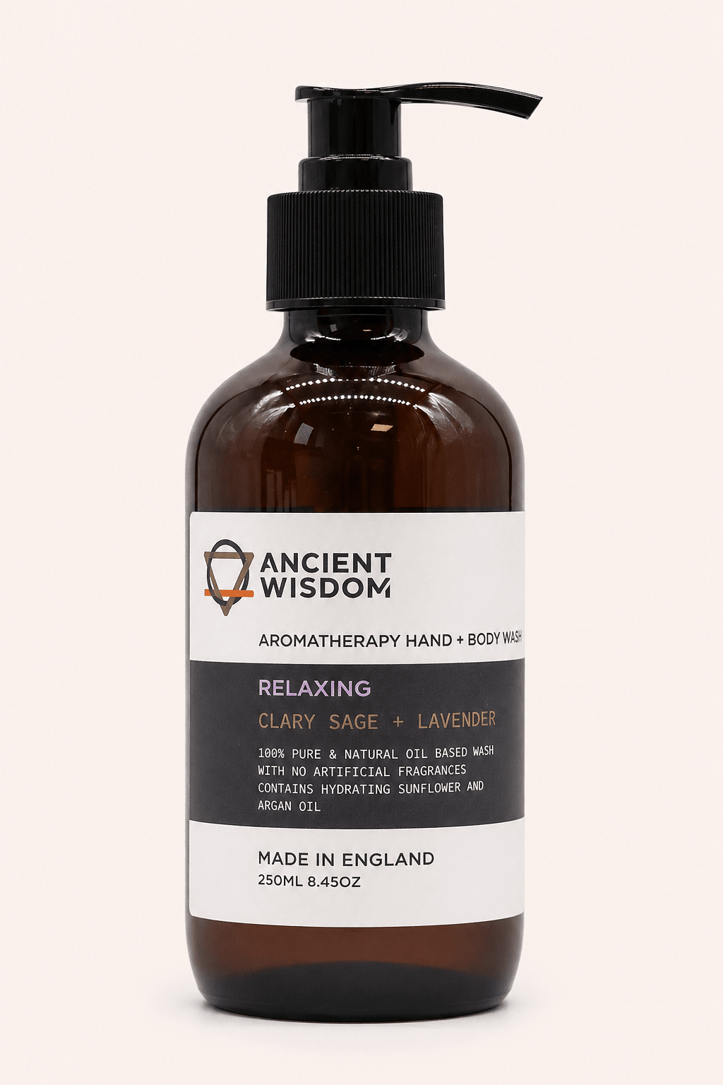 Aromatherapie hand en douchegel met salie en lavendel