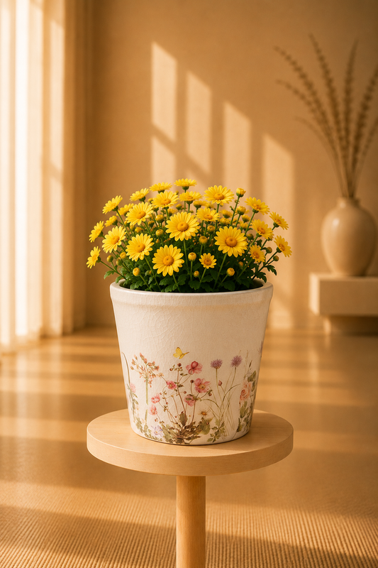 Keramieke bloempot tuin
