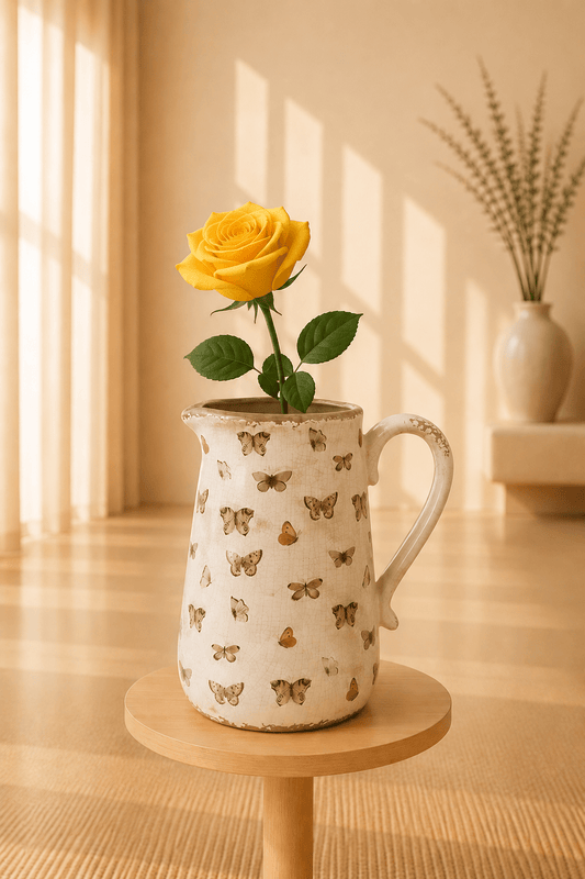 Jarra decorativa de cerámica de estilo romántico