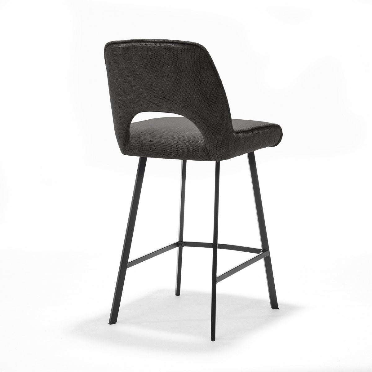 Barkruk in naturel met antraciet bekleding