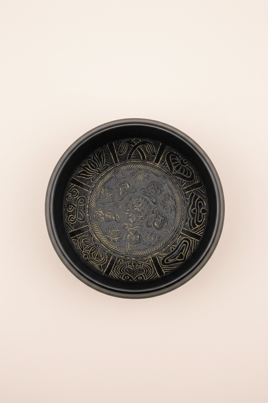 Dark Tibetan Singing Bowl Top View