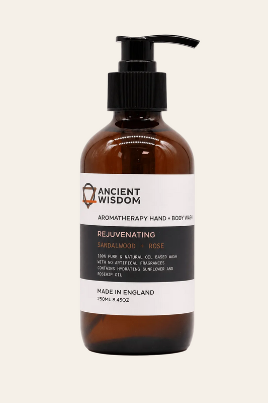 LMW Wellness-Care Aromatherapie hand en douchegel met sandelhout en roos, aanvullende productweergave