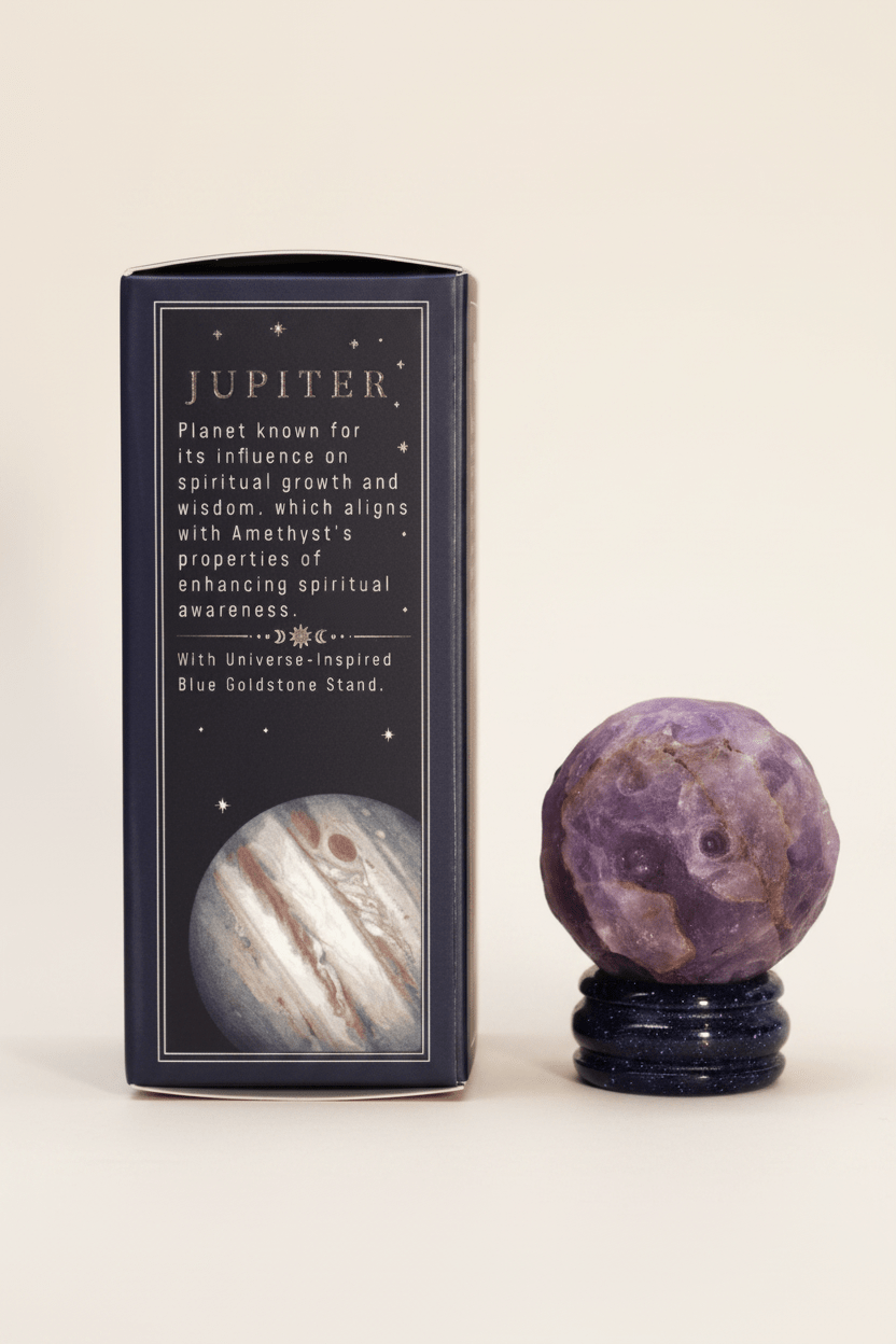 Jupiter Amethyst Crystal Sphere