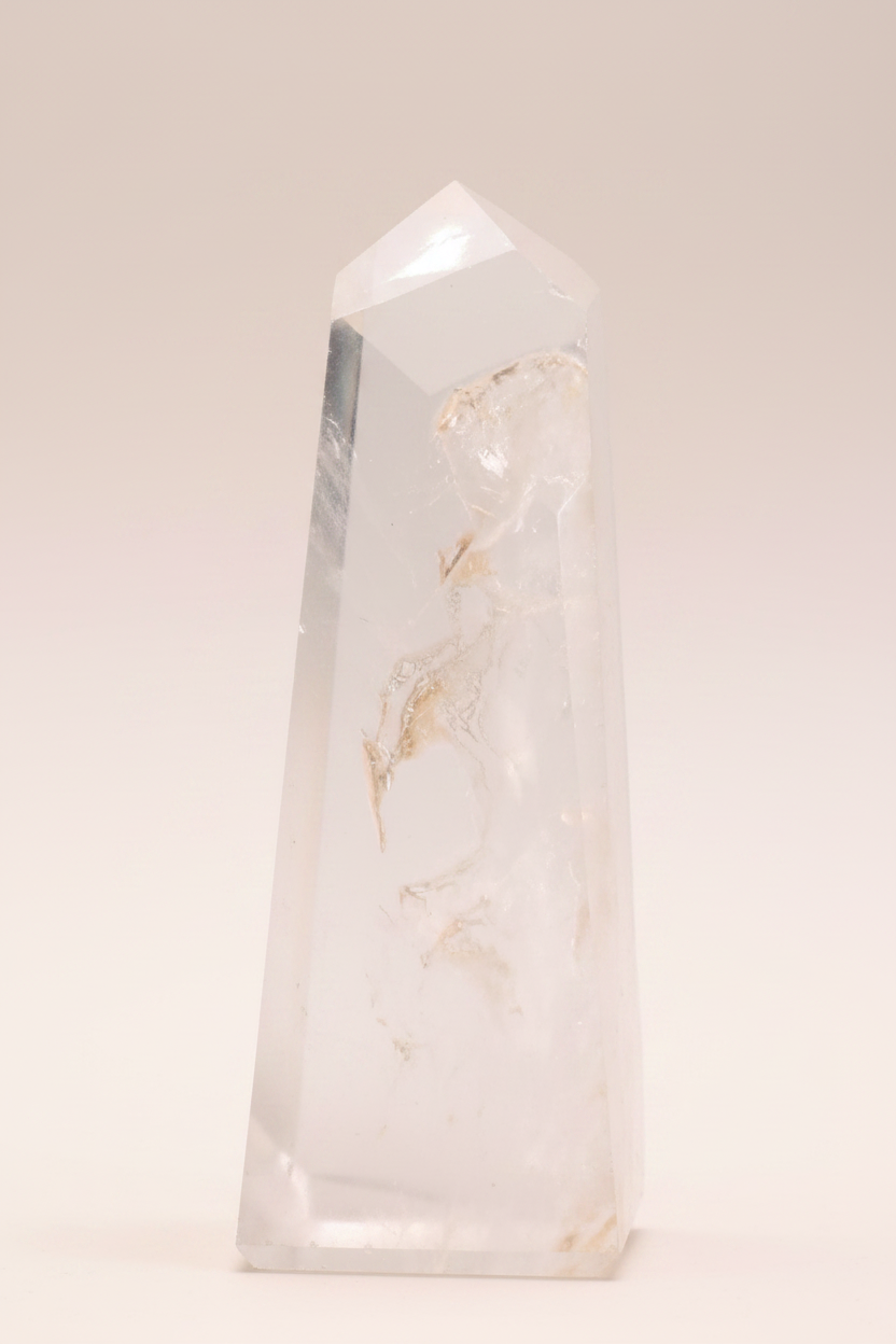 Single Clear Quartz Crystal Tower